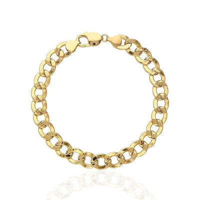 10K Yellow Gold 9mm Cuban Curb Bracelet (Hollow) 9"