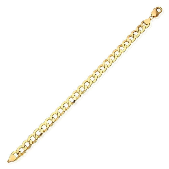 10K Yellow Gold 9mm Cuban Curb Bracelet (Hollow) 9"