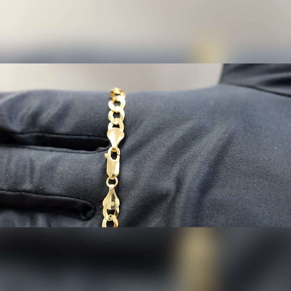 14K Yellow Gold 5.7mm Cuban Curb Chain (Solid Links) 20"-30"