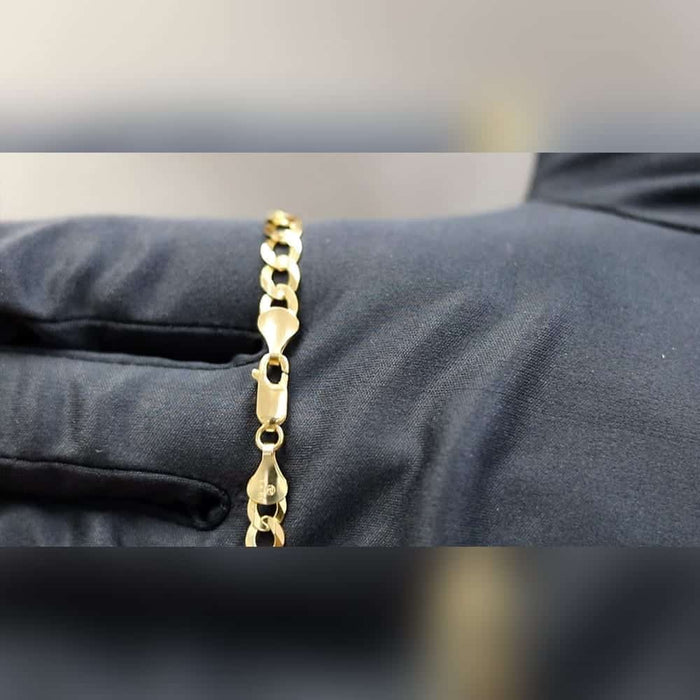 14K Yellow Gold 5.7mm Cuban Curb Chain (Solid Links) 20"-30"