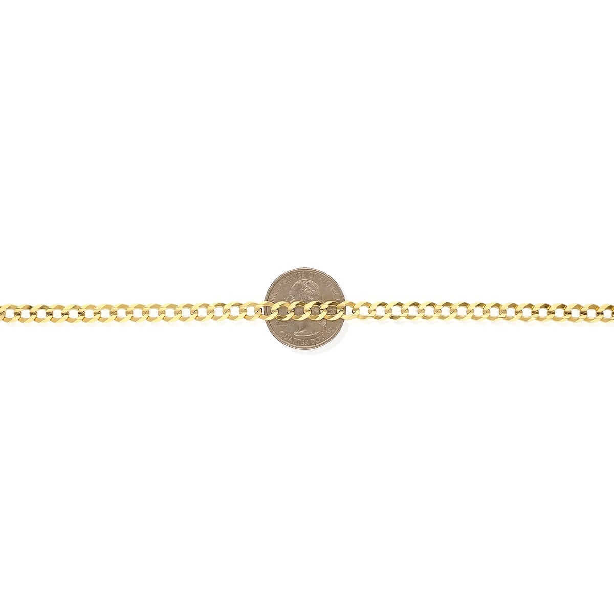 14K Yellow Gold 5.7mm Cuban Curb Chain (Solid Links) 20"-30"