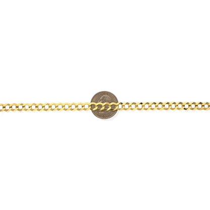 14k Solid Yellow Gold 7mm Cuban Curb Chain Necklace 24" 26" 28" 30"
