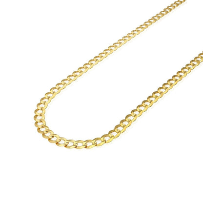 14k Solid Yellow Gold 7mm Cuban Curb Chain Necklace 24" 26" 28" 30"