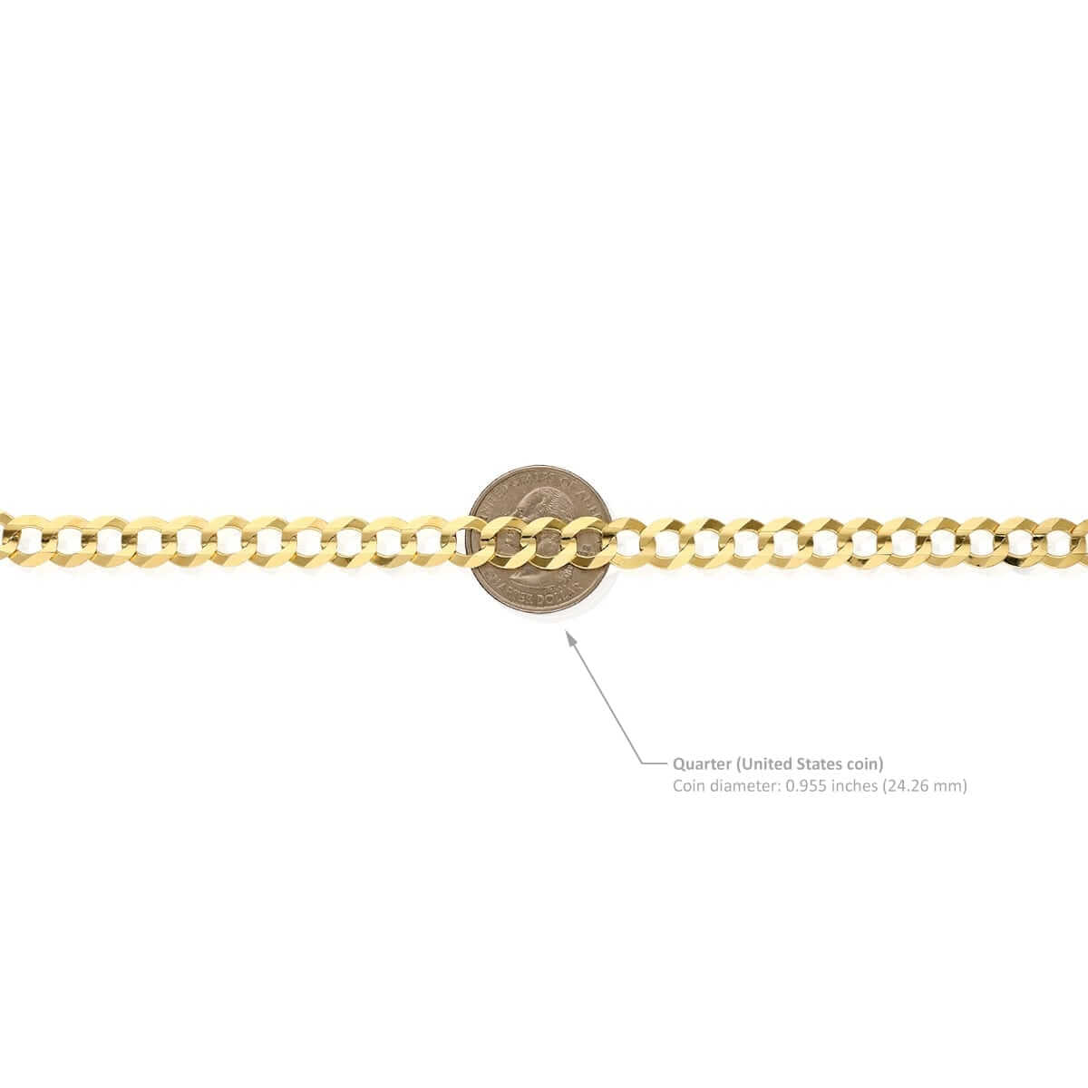 14K Yellow Gold 8.2mm Cuban Curb Chain (Solid Links) 24"-30"