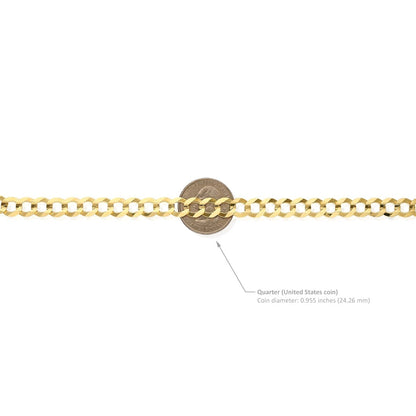 Solid 14k Yellow Gold 8.2mm Cuban Curb Chain Necklace 24" 26" 28" 30"