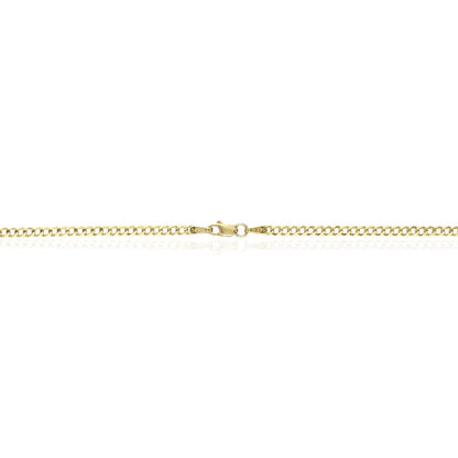 Kid's 14k Solid Yellow Gold 2.5mm Cuban Curb Chain Necklace 16" 18" 20"