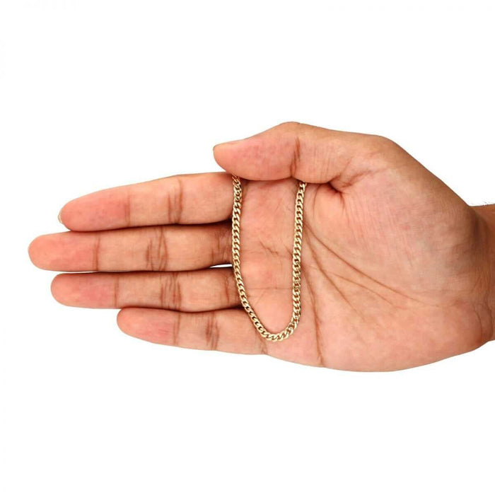 Kids 10K Yellow Gold 2.9mm Miami Cuban Chain (Hollow) 16"-20"