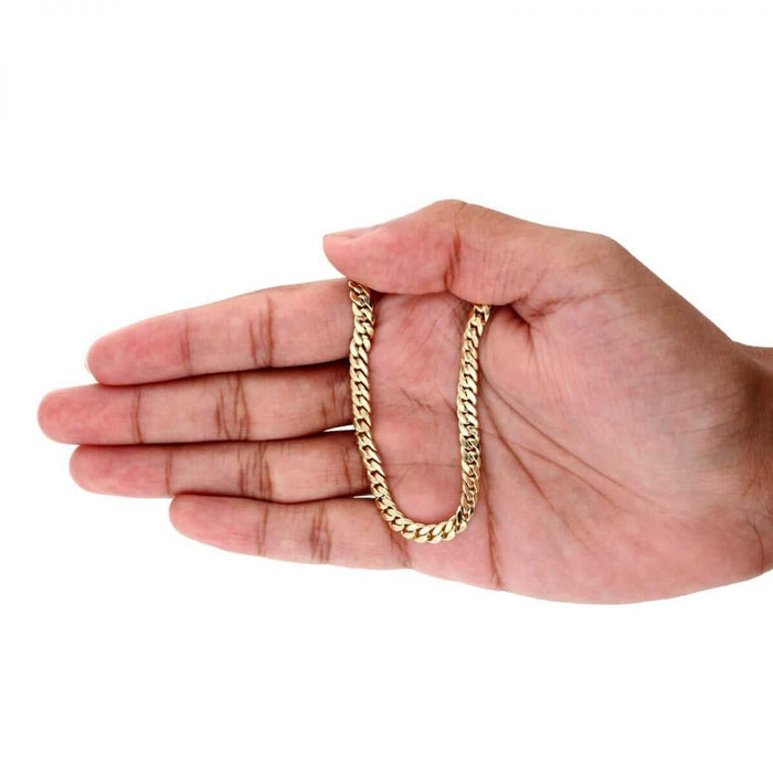 10K Yellow Gold 4.6mm Miami Cuban Chain (Hollow) 20"-26"