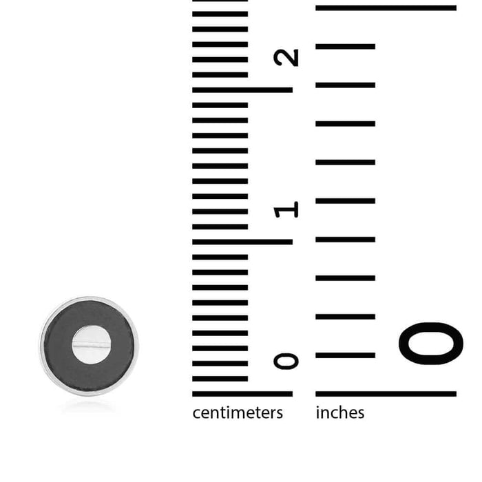 Black Onyx Round Button Shaped 14k Yellow Gold Stud Screw Back Earrings