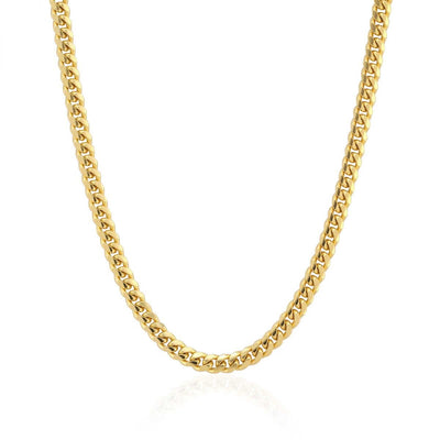 14K Yellow Gold 2.5mm Miami Cuban Chain (Solid Links) 16"-26" Lobster Clasp