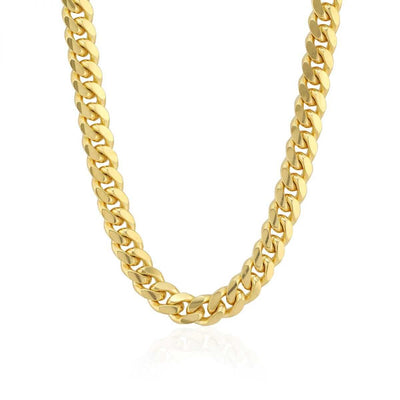 14K Yellow Gold 2.5-6mm Miami Cuban Chain (Solid Links) 18"-28"