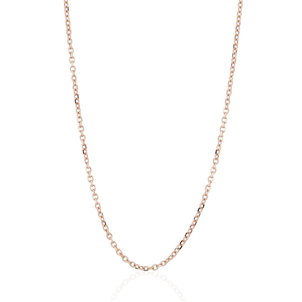 Solid 14k Rose Gold 1mm Cable Chain 16"-18" Adjustable
