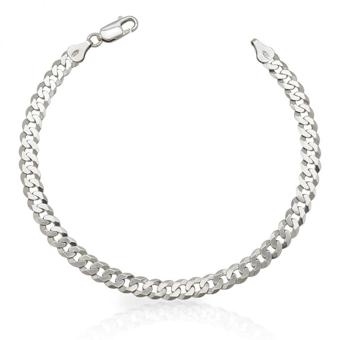 Sterling Silver 6mm Cuban Curb Bracelet (Hollow) 8"