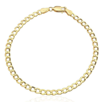 10k Yellow Gold 3.7mm Cuban Curb Bracelet 7"