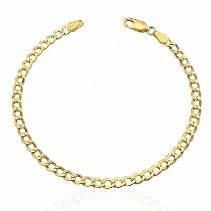 10k Yellow Gold 3.7mm Cuban Curb Bracelet 7"