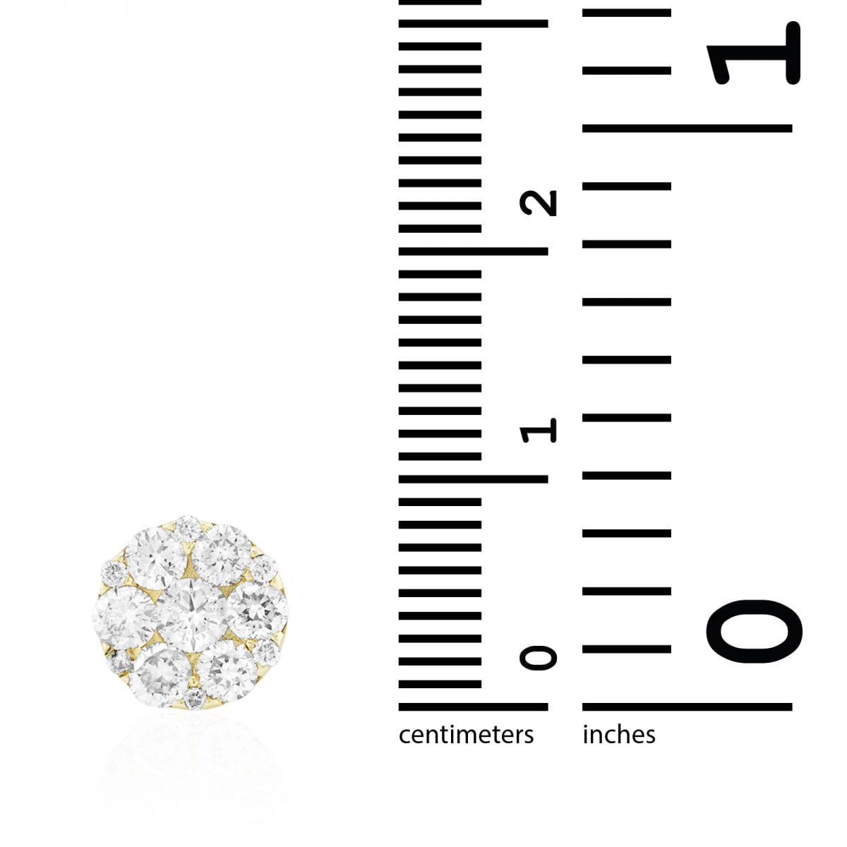 1.15Ct Real Diamond 14k Yellow Gold Filigree Round Screwback Stud Earrings