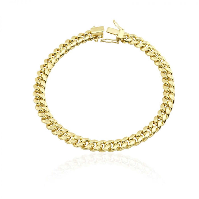 14K Yellow Gold 6.7mm Miami Cuban Bracelet (Hollow) 8.5"