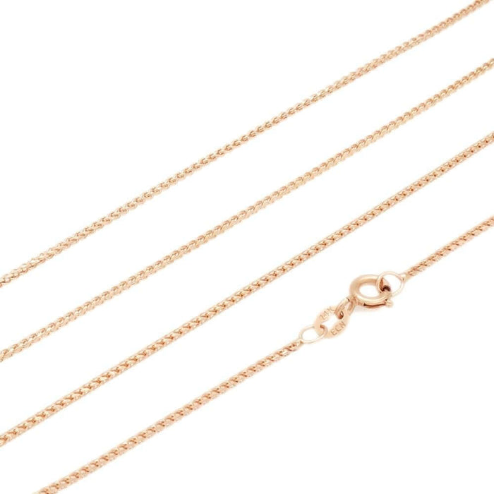 14K Yellow/White/Rose Gold 1.2mm Franco Chain (Solid Links) 16"-24"