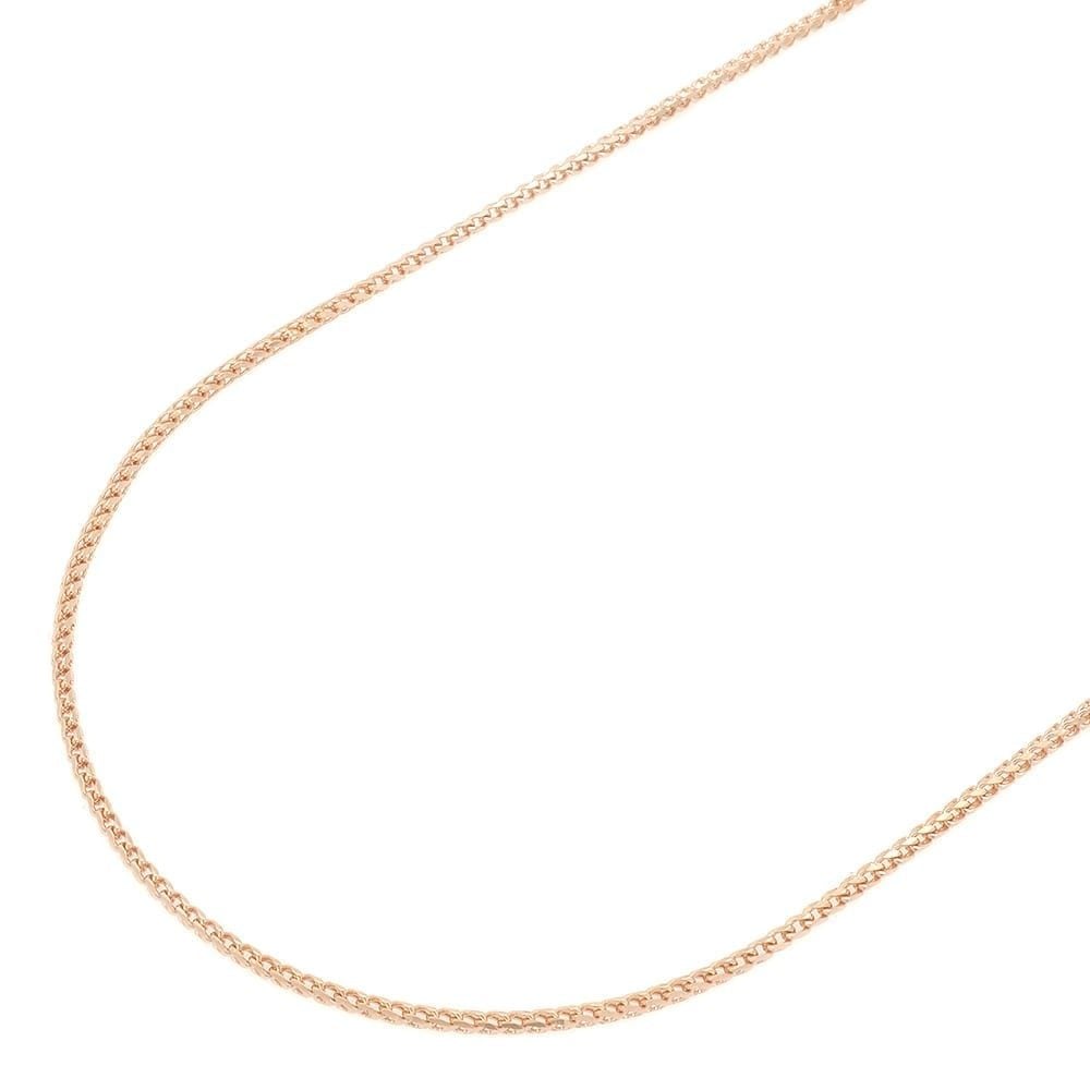 ★ROSEMONT★ 14K Necklace RF0042 14k Rose Gold 2mm Round Box Chain Necklace 16 Inches| Sarraf.com