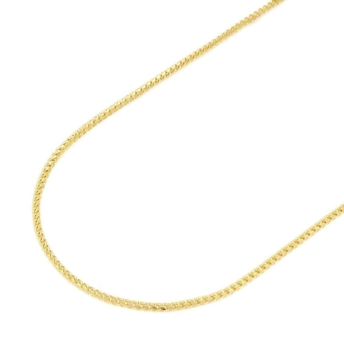 14K Yellow Gold 1.7mm Franco Chain (Solid Links) 20"-26" 28"