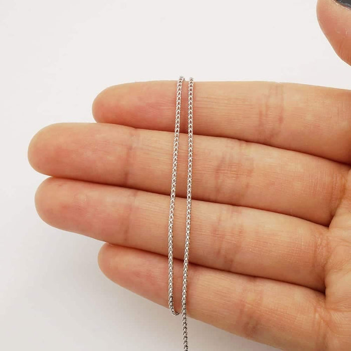 14K Yellow/White/Rose Gold 1.2mm Franco Chain (Solid Links) 16"-24"