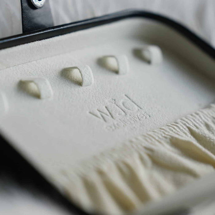 Compact PU Leather Double Layer Jewelry Organizer Box Portable Black Travel Case - WJD Exclusives