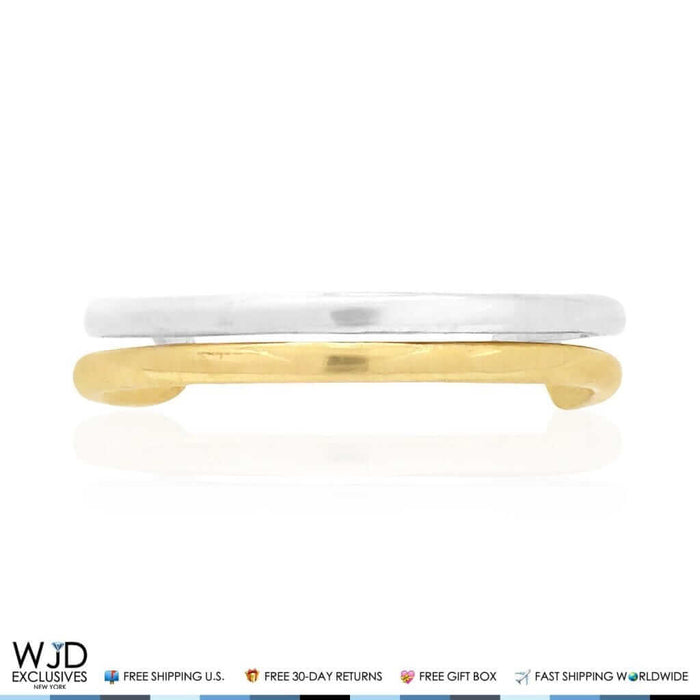 14K Yellow Gold White Two-Tone Toe Ring