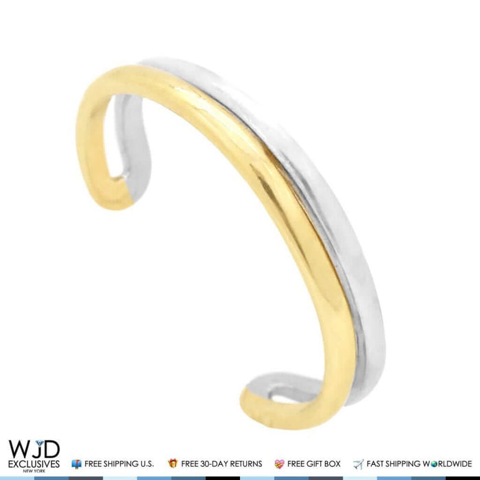 14K Yellow Gold White Two-Tone Toe Ring