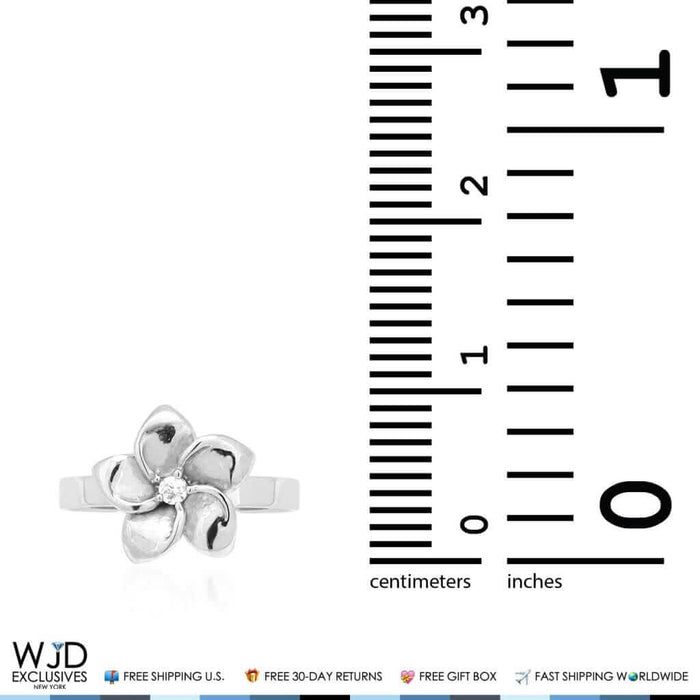 14K Yellow Gold White Round-Cut 0.05Ct CZ Flower Fancy Toe Ring