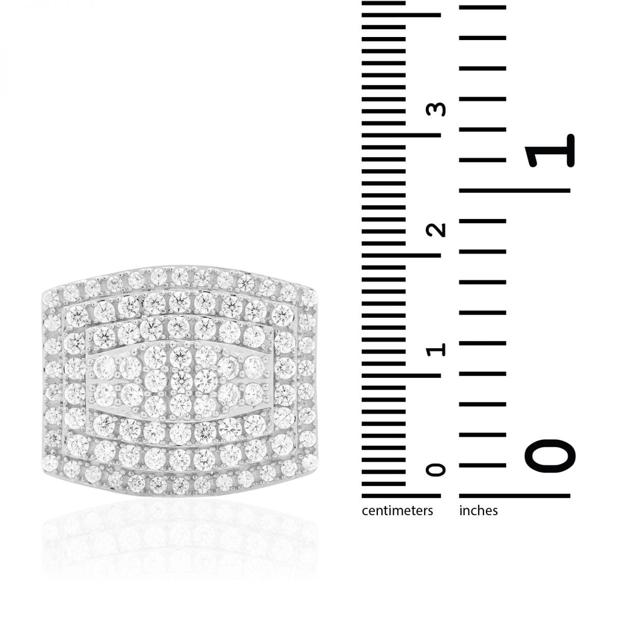 10k Yellow and White Gold 4Ct Created Diamond Pave Set Men's Signet Ring