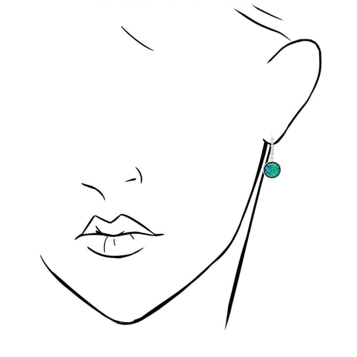 14K Gold Yellow, White Twisted Bezel Fire Opal Leverback Earrings 11.5mm