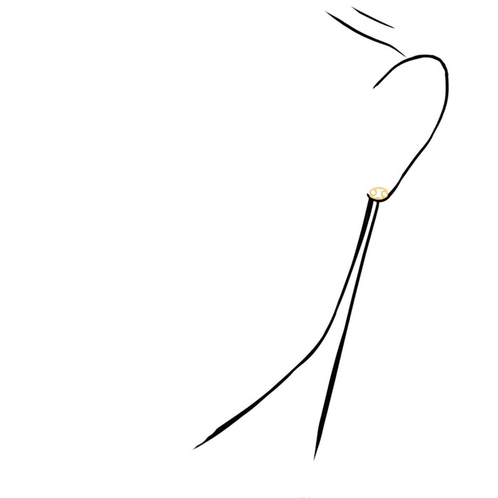 14K Gold Astrological Zodiac Sign Stud Push Back Earrings 5mm - WJD Exclusives