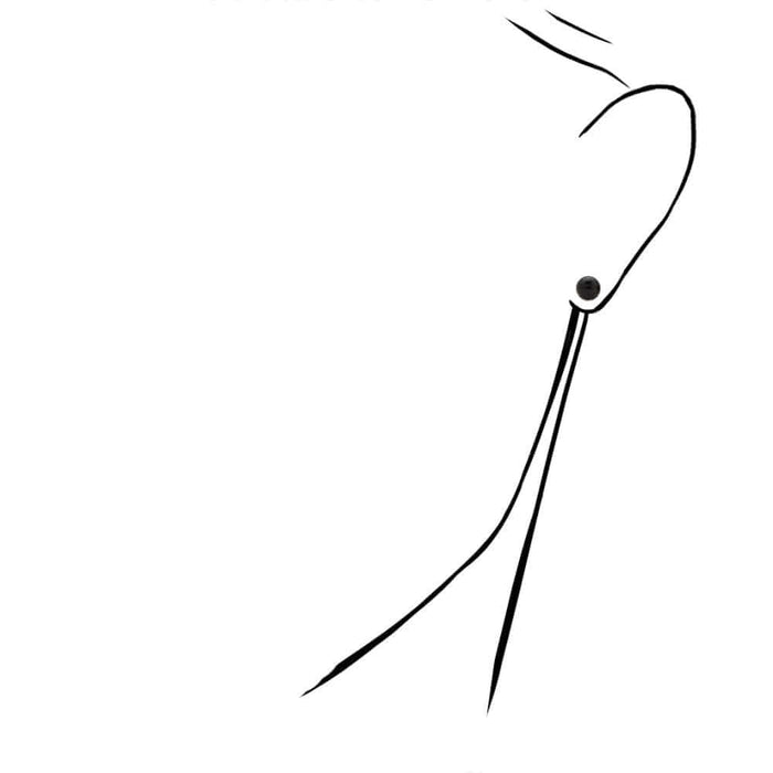 14k Yellow Gold Black Onyx Screw Back Ball Stud Earrings 3mm-8mm