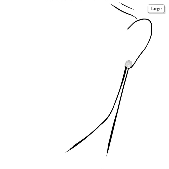 10K Yellow Gold Micro Pave Natural Diamond Stud Earrings 0.20Ct-0.30Ct