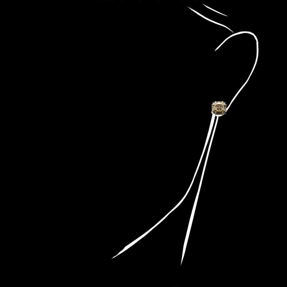 14k Yellow Gold White Gold CZ Push Back Stud Earrings 0.50Ct