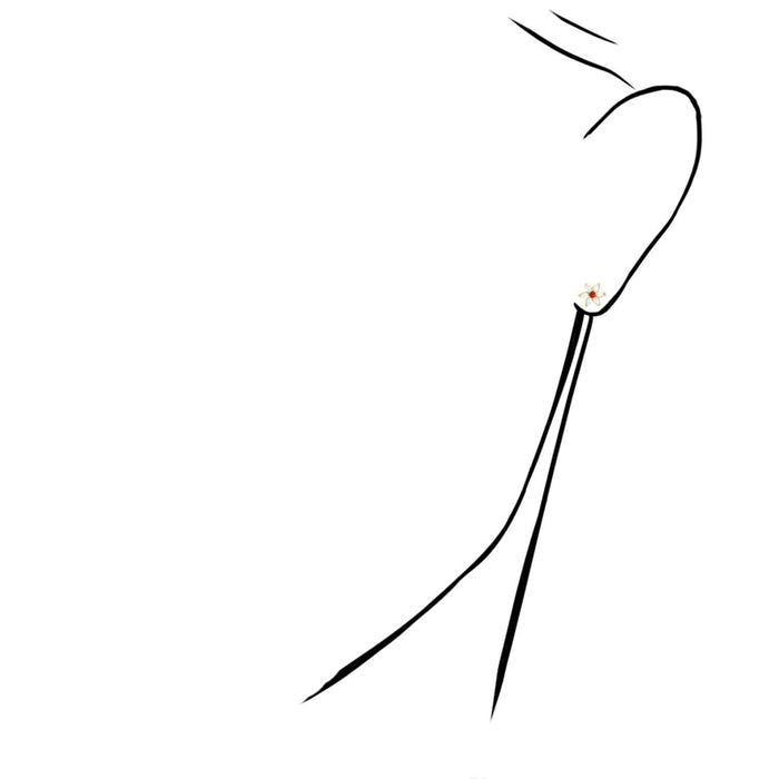 14k Yellow Gold Flower Marquise CZ Birthstone Stud Earrings 1.4Ct