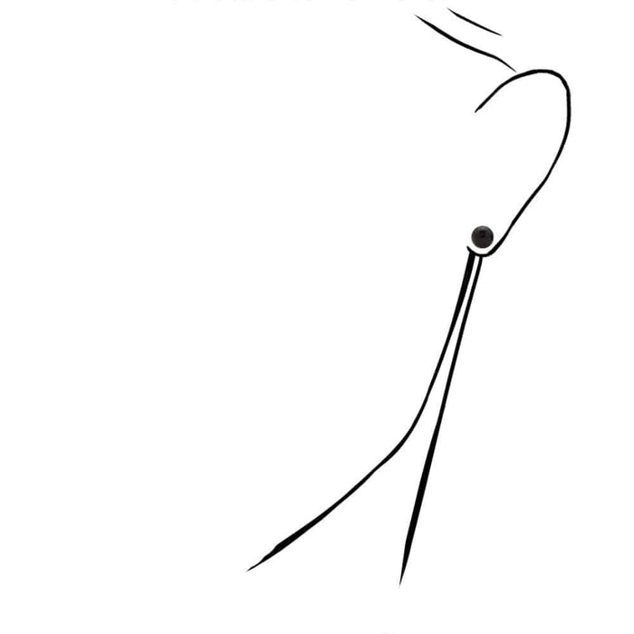 14k Yellow Gold Black Onyx Screw Back Ball Stud Earrings 3mm-8mm