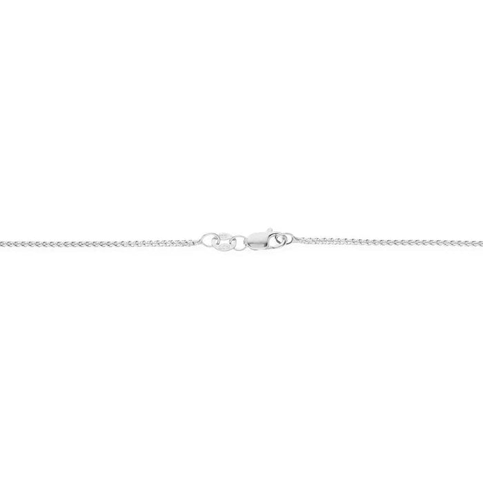 10K White Gold 1.2mm Franco Chain (Solid Links) 16"-24"