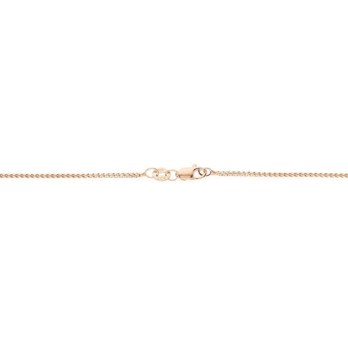 10K Rose Gold 1.2mm Franco Chain (Solid Links) 16"-24"