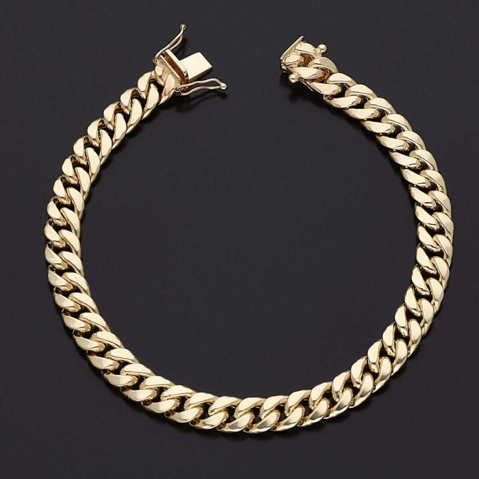 14K Yellow Gold 7.5mm Miami Cuban Bracelet (Hollow) 8.5"