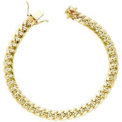 14K Yellow Gold 7.5mm Miami Cuban Bracelet (Hollow) 8.5"