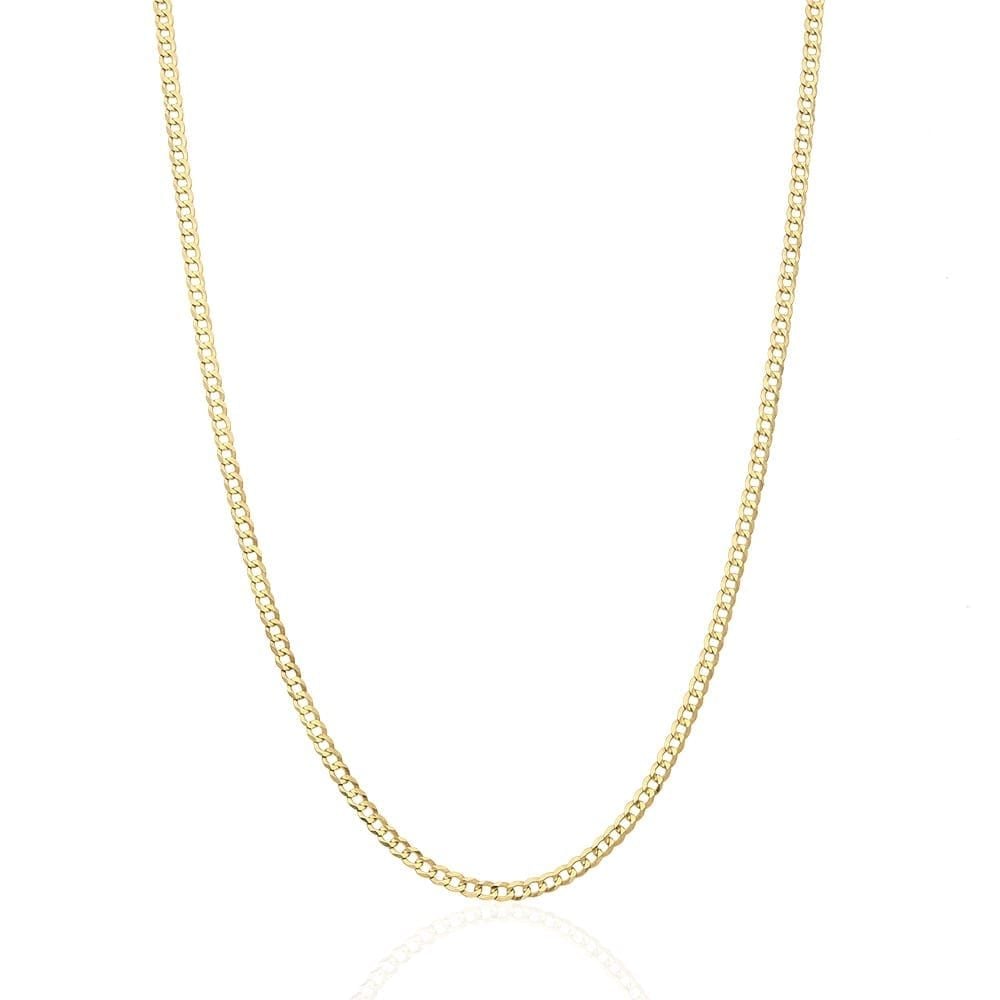 Kid's 14k Solid Yellow Gold 2.5mm Cuban Curb Chain Necklace 16" 18" 20"