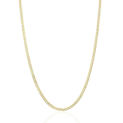 Kid's 14k Solid Yellow Gold 2.5mm Cuban Curb Chain Necklace 16" 18" 20"
