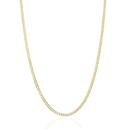 Kid's 14k Solid Yellow Gold 2.5mm Cuban Curb Chain Necklace 16" 18" 20"