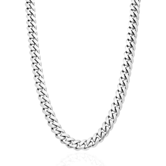925 Sterling Silver 10mm Miami Cuban Chain Necklace 24" 26" 28"