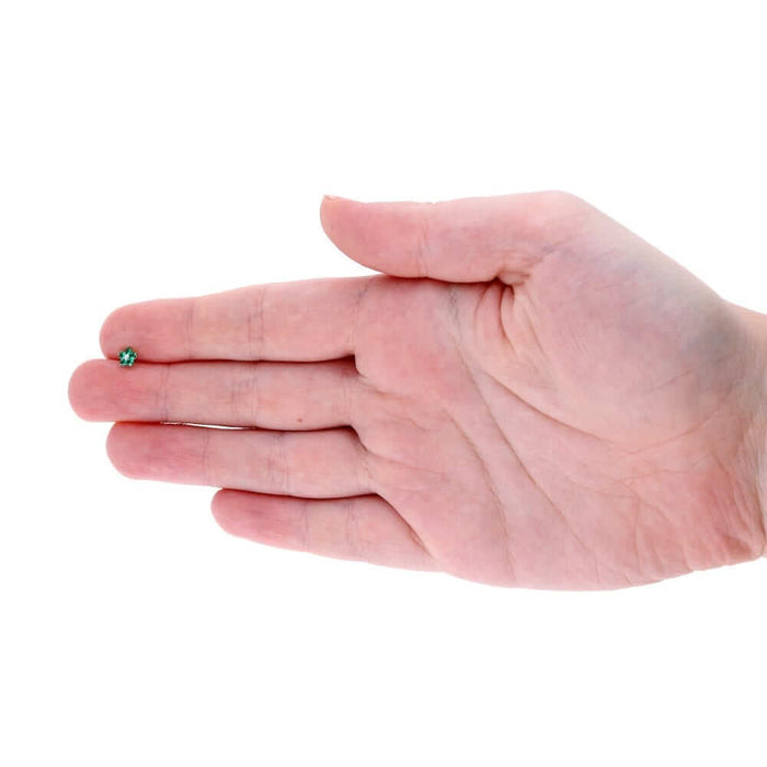 14K White Gold Birthstone Flower Bone Stud 20G Nose Ring