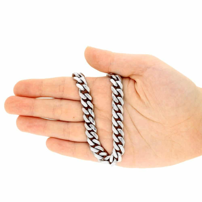 Sterling Silver 10mm Miami Cuban Chain (Solid Links) 24"-28"