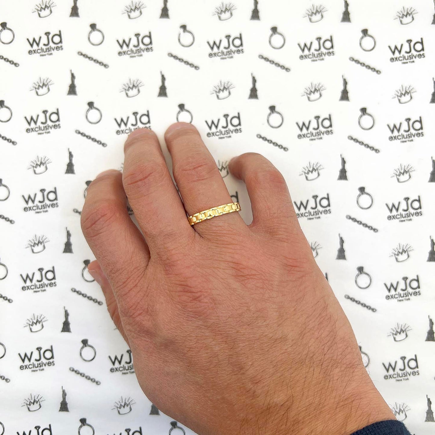 Solid 10K Real Gold 3.7mm Jubilee Band Ring