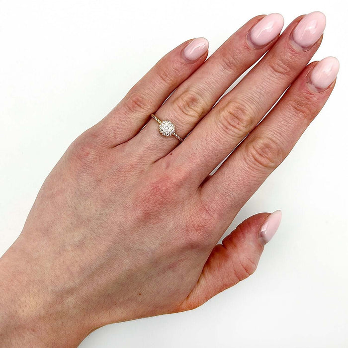 0.35CTW CZ 14K Yellow Gold Multiple Colors Cocktail Ring - WJD Exclusives