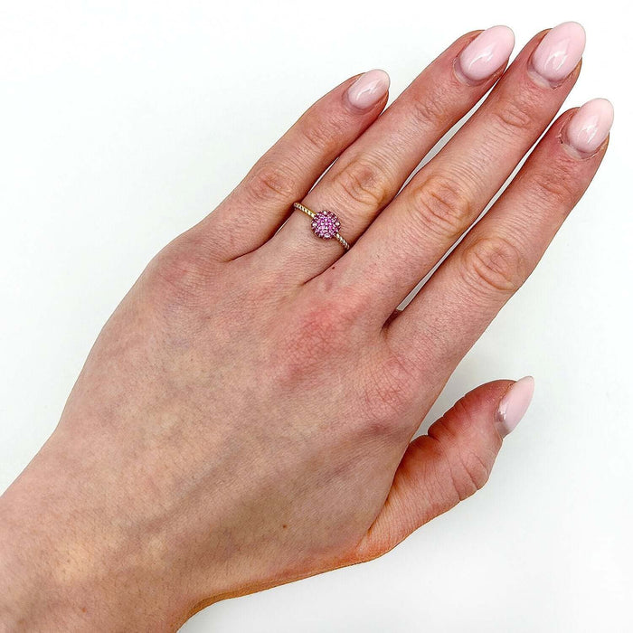 0.35CTW CZ 14K Yellow Gold Multiple Colors Cocktail Ring - WJD Exclusives